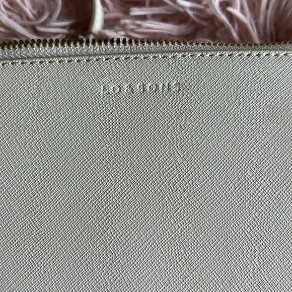 Lo & Sons Waverley 2 Large Saffiano Leather Convertible Bag Ivory/Gold/Camel - Picture 5 of 9